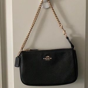 *NEW* Coach Black Leather Wristlet (NEVER USED- BRAND NEW!!!)